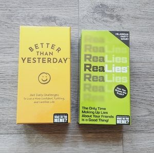 Better Than Yesterday and ReaLies Card Games